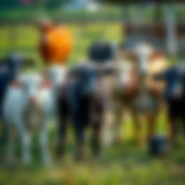 Exploring Various Breeds of Farm Animals Diverse breeds of farm animals in a pasture