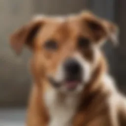 A dog with a concerned expression indicating discomfort from itching