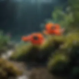 Vibrant anemone in its natural habitat