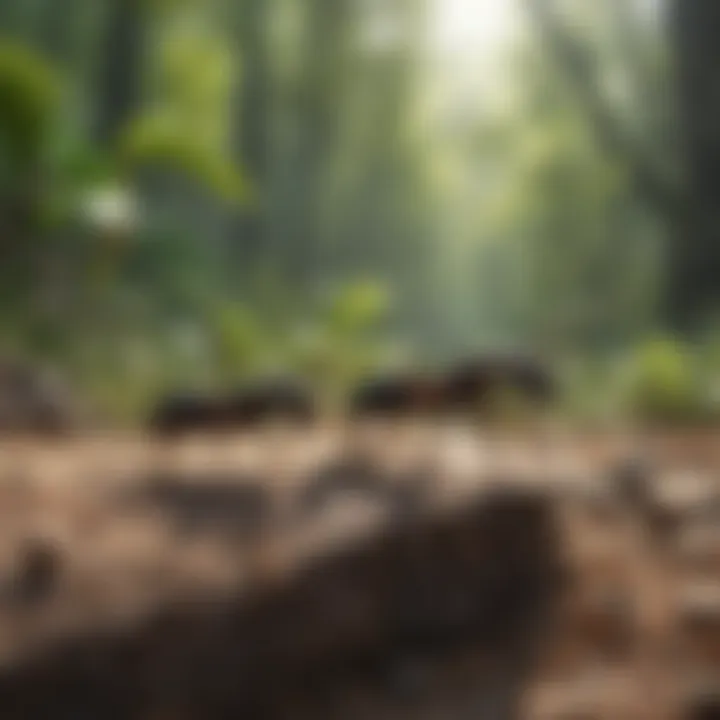 A visual representation of ants in various ecosystems.