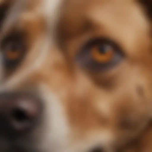 Illustration of a dog with conjunctivitis showing swollen eyes and redness.
