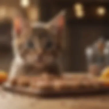 Delicious Homemade Treats for Young Felines Homemade kitten treats displayed on a table