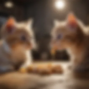 Kittens Indulging in Their Favorite Treats Kittens enjoying a variety of treats