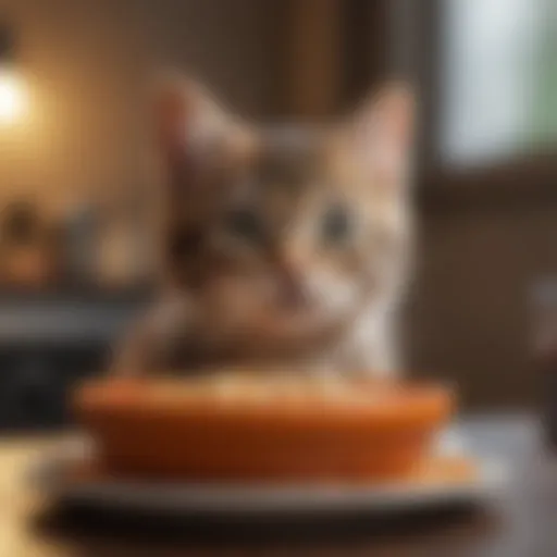 Nutritional treats for kittens in a bowl
