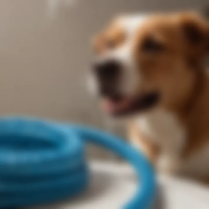 Comparison of different materials used in dog bath hoses, showcasing durability and flexibility