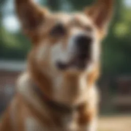 A dog experiencing relief from itching after treatment