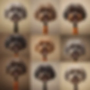 Variety of Dog Brushes for Thin Coats An assortment of dog brushes suitable for thin hair