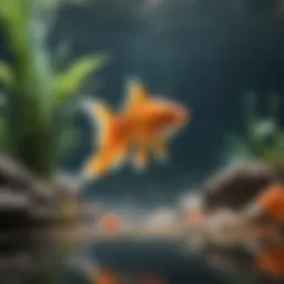 Spacious aquatic setup for goldfish