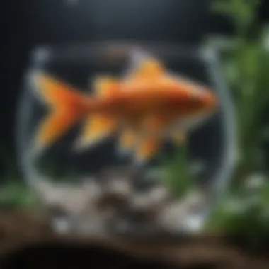 Decorative Elements Enhancing Goldfish Habitat Decorative elements enhancing goldfish habitat