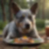 Australian Cattle Dog enjoying a nutritious meal