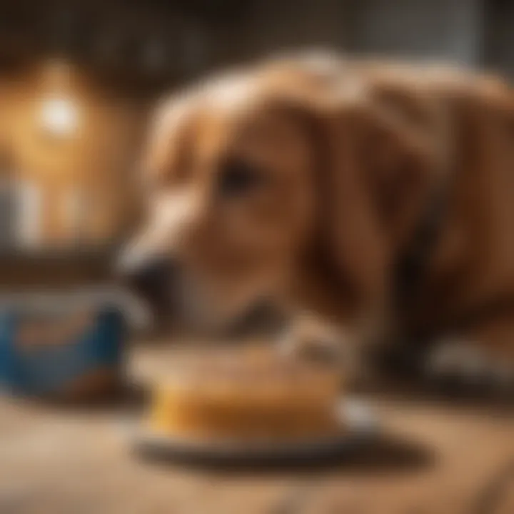 Pet owner consulting with a veterinarian about dog food