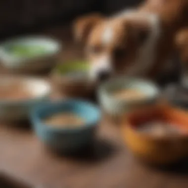 Dog bowl set with varying sizes for different breeds