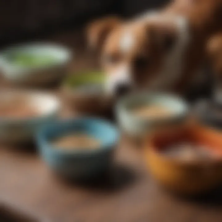 Dog bowl set with varying sizes for different breeds