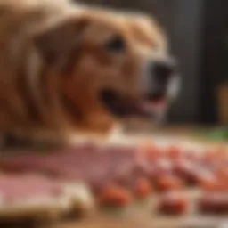 A vibrant selection of various meats suitable for dogs