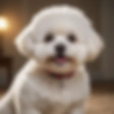 Bichon Frise: The Playful Companion A charming Bichon Frise with its fluffy, non-shedding coat in a playful pose