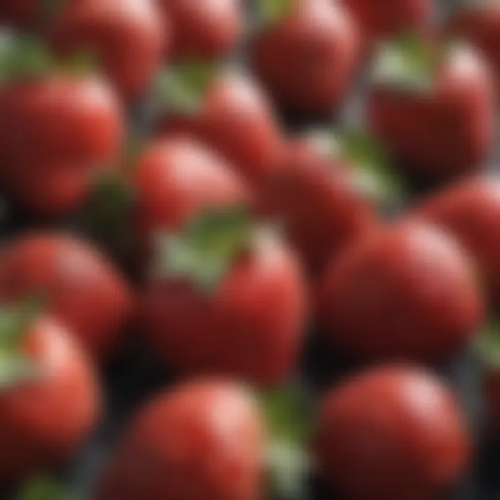 Close-up of a specific strawberry variety suited for pots