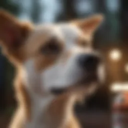 A dog enjoying a soothing lotion application