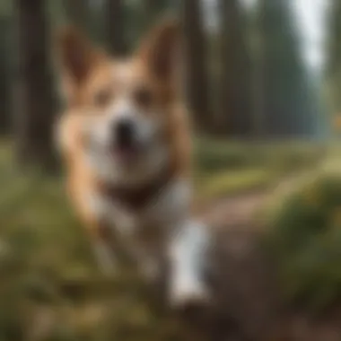Spirited Dog Named Bravo A spirited dog named Bravo engaging in an outdoor adventure