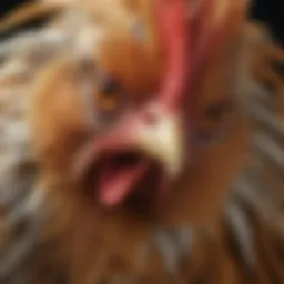 Variety of chicken breeds showcasing distinct feather patterns and colors