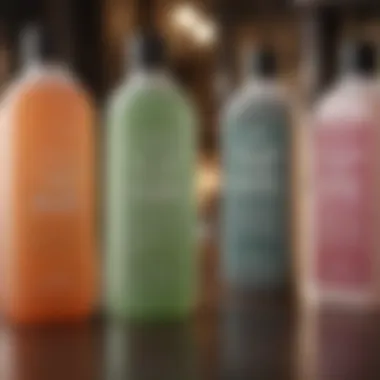 Key Ingredients in Flea Shampoos Close-up of shampoo ingredients with labels visible