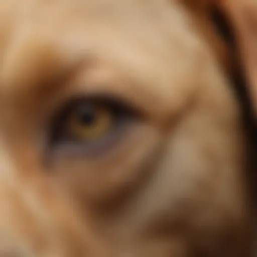 Close-up of a Labrador's ear showing healthy skin