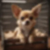 Cozy Chihuahua in a well-fitted crate