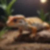 A spacious aquarium designed for a leopard gecko