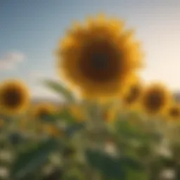 A vibrant display of sunflowers basking in full sunlight.