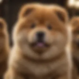 Chow Chow puppy showcasing distinctive fur and expression