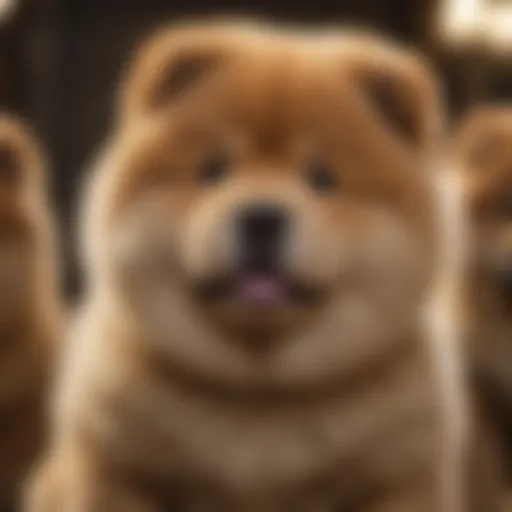 Chow Chow puppy showcasing distinctive fur and expression