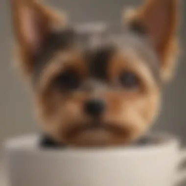 Close-up of a Teacup Yorkie's expressive eyes