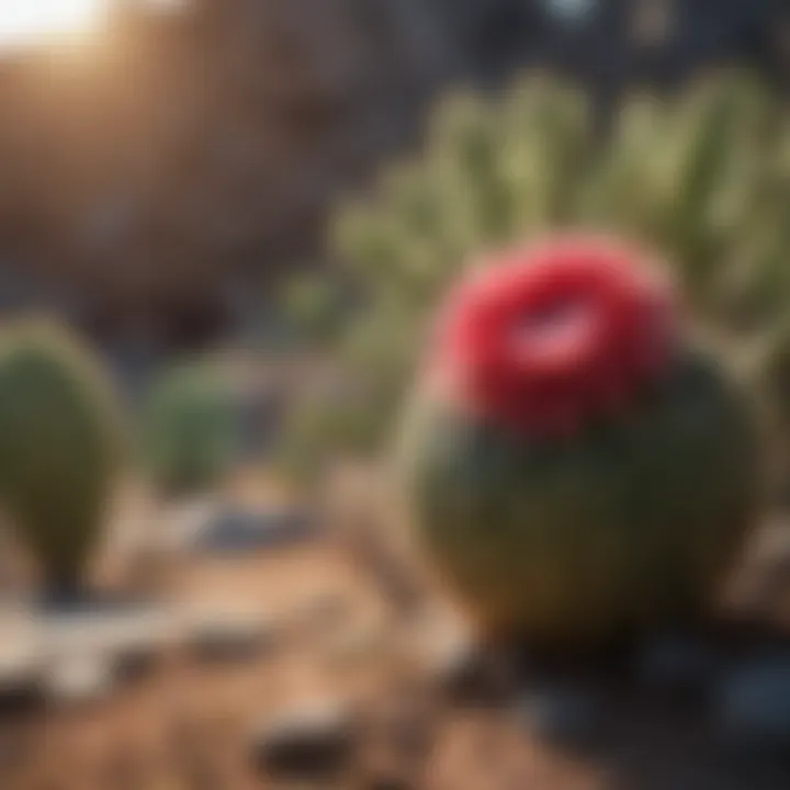Healthy spring cactus thriving in appropriate light conditions