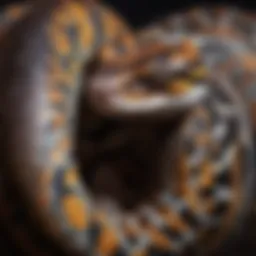 Diverse ball python morphs showcasing unique color patterns