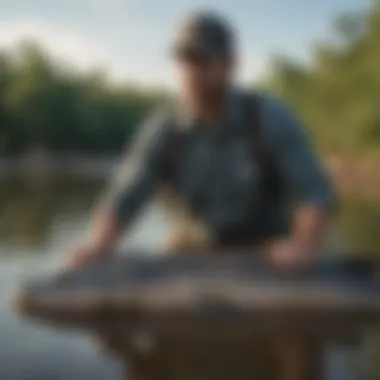 Map highlighting prime alligator gar fishing locations in Louisiana