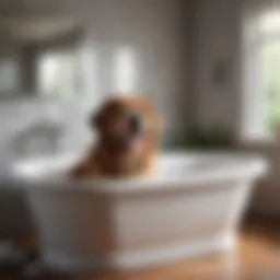 High-quality dog grooming bathtub designed for professionals