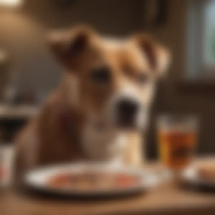 Pet enjoying a meal designed for liver disease management