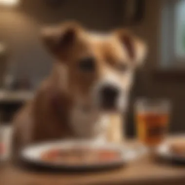 Pet Meal Tailored for Liver Disease Management Pet enjoying a meal designed for liver disease management
