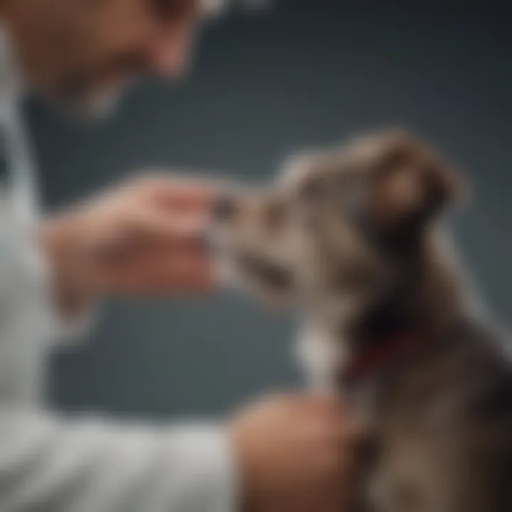 Veterinarian consulting with pet owner about liver health