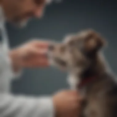 Veterinary Consultation on Liver Health Veterinarian consulting with pet owner about liver health