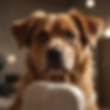At-home wound care for dogs A dog receiving at-home care for a wound