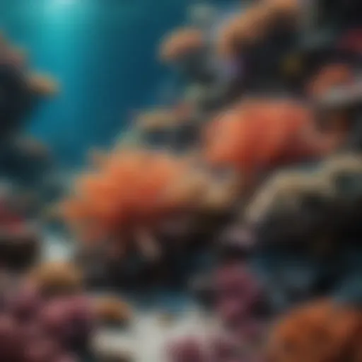 Coral reef habitat showcasing diverse marine life
