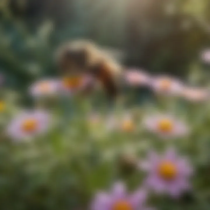 Step-by-step guide for cultivating bee-friendly plants in a garden.