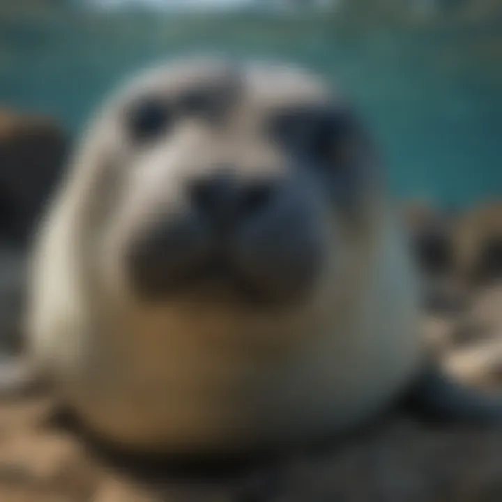 An underwater view showcasing the seal's prey species.