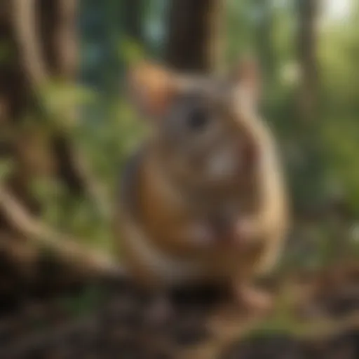 A detailed view of a native Ohio rodent in its natural habitat.