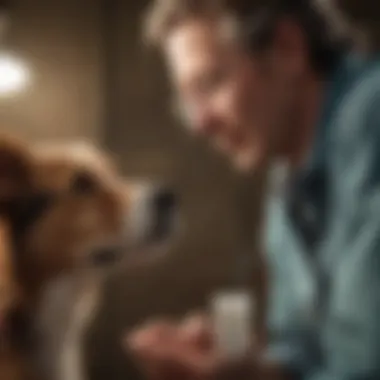 Expert Advice on Canine Probiotics A veterinarian discussing probiotics with a dog owner