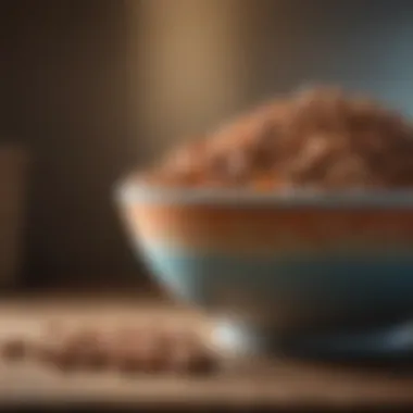 A bowl filled with nutritious dog food, highlighting the role of diet in skin health.