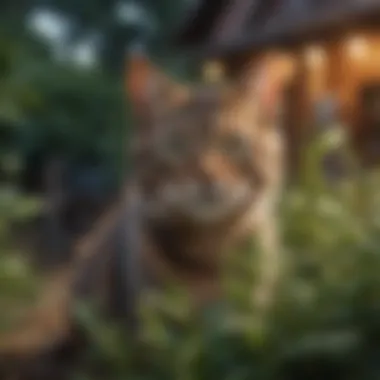Herbs That Repel Felines A garden sprinkled with cat-repellent herbs