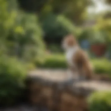 Natural Barriers to Deter Cats A beautifully landscaped garden with natural barriers
