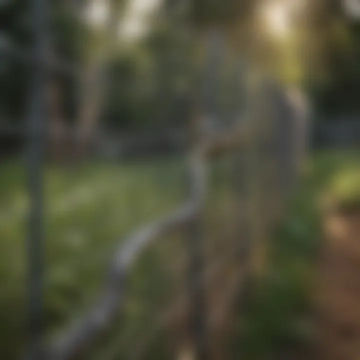 Snake-proof fencing in a backyard