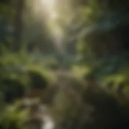 A tranquil garden space with natural landscaping